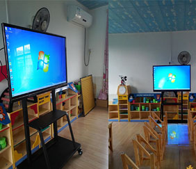 廣州黃埔區(qū)某幼兒園應(yīng)用55寸教學(xué)一體機